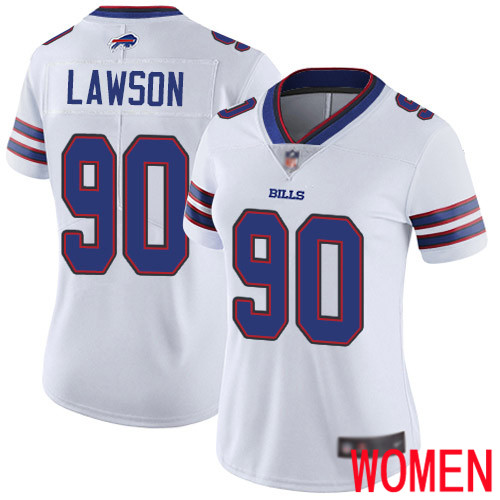 Women Buffalo Bills #90 Shaq Lawson White Vapor Untouchable Limited Player NFL Jersey->women nfl jersey->Women Jersey